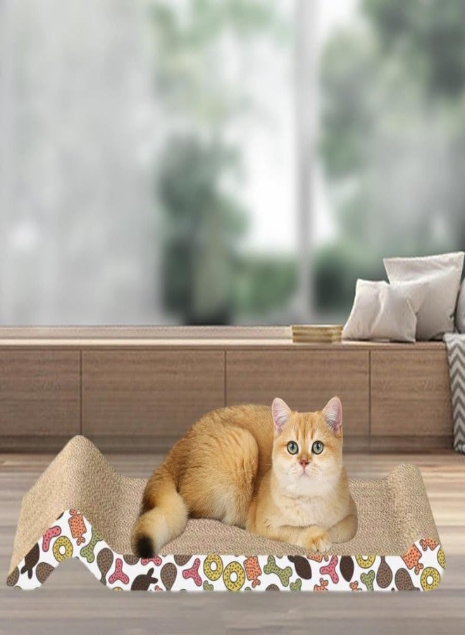 KittuPet لوح خدش للقطط من KittuPet، مصنوع من ورق مقوى مموج معاد تدويره، مزود بمخالب صنفرة، ووسادة قابلة للعكس. - Image 4